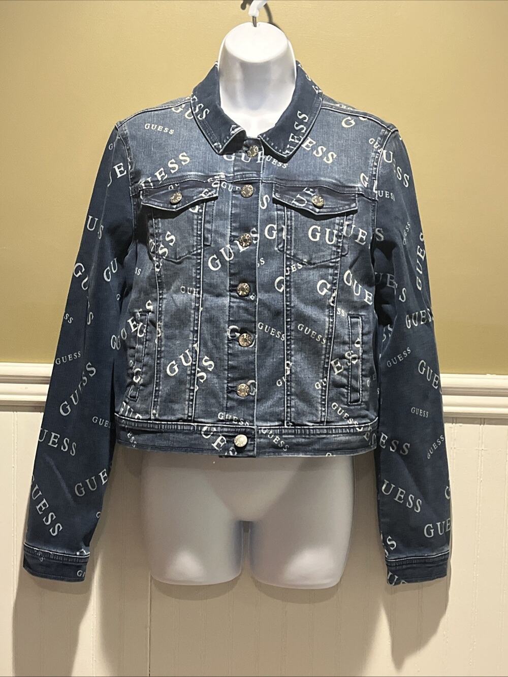Guess Los Angeles NWT Denim Logo Jacket Size M